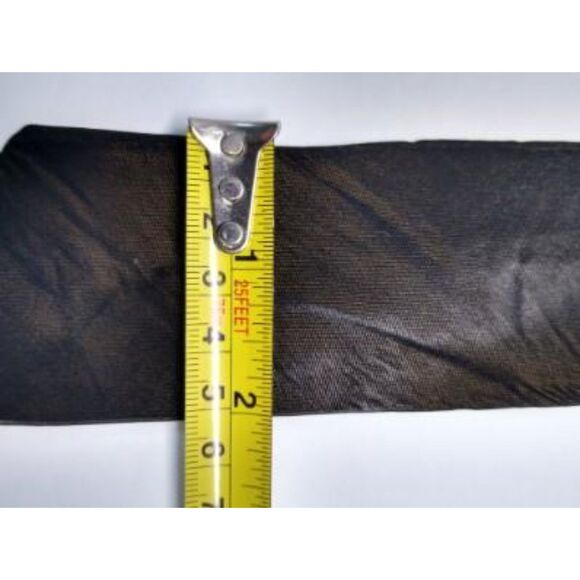 Dark Brown with a Goldish Brown Diamond Pattern Print Necktie Woven Tie - Picture 5 of 5